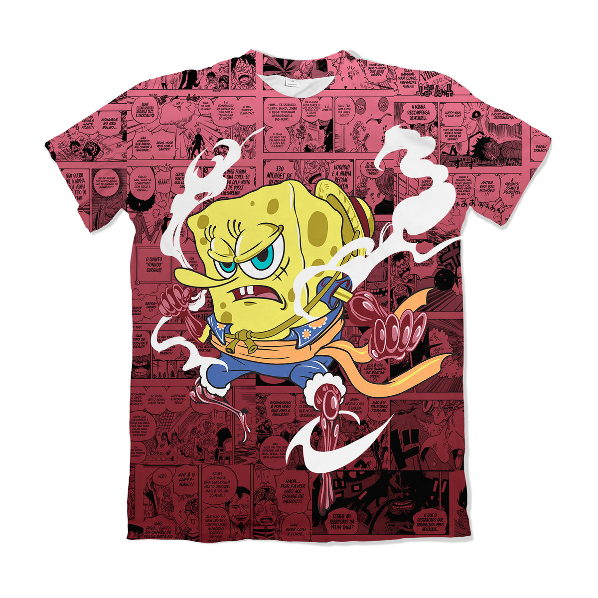 Camiseta One Piece Luffy Bob Esponja Dry-Fit Premium Unissex