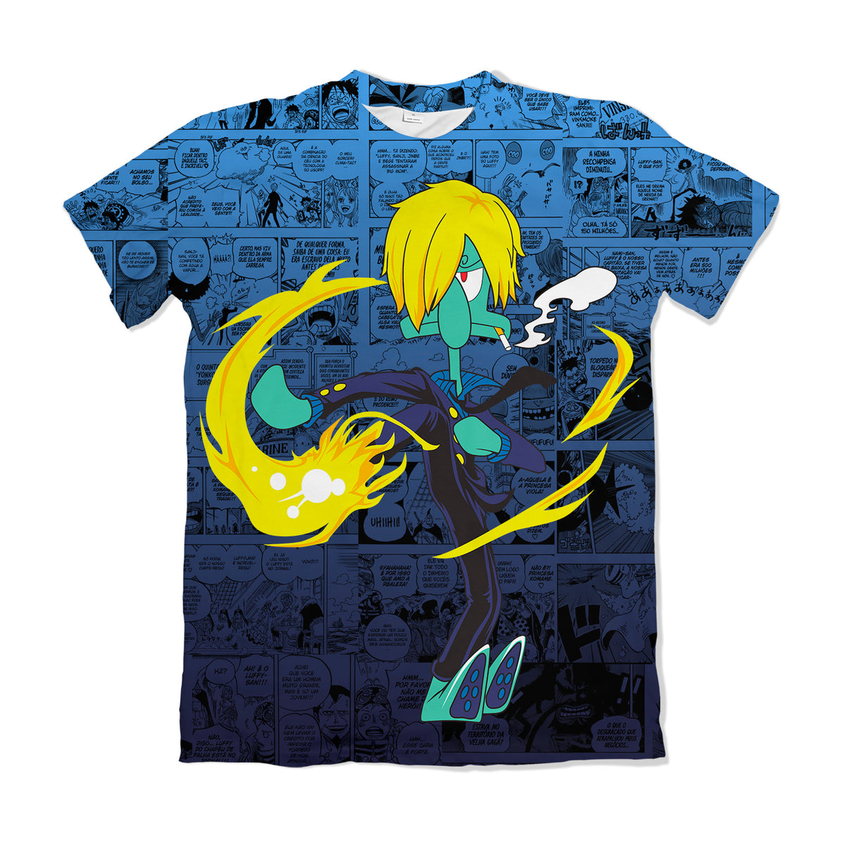 Camiseta One Piece Sanji Lula Molusco Dry-Fit Premium Unissex