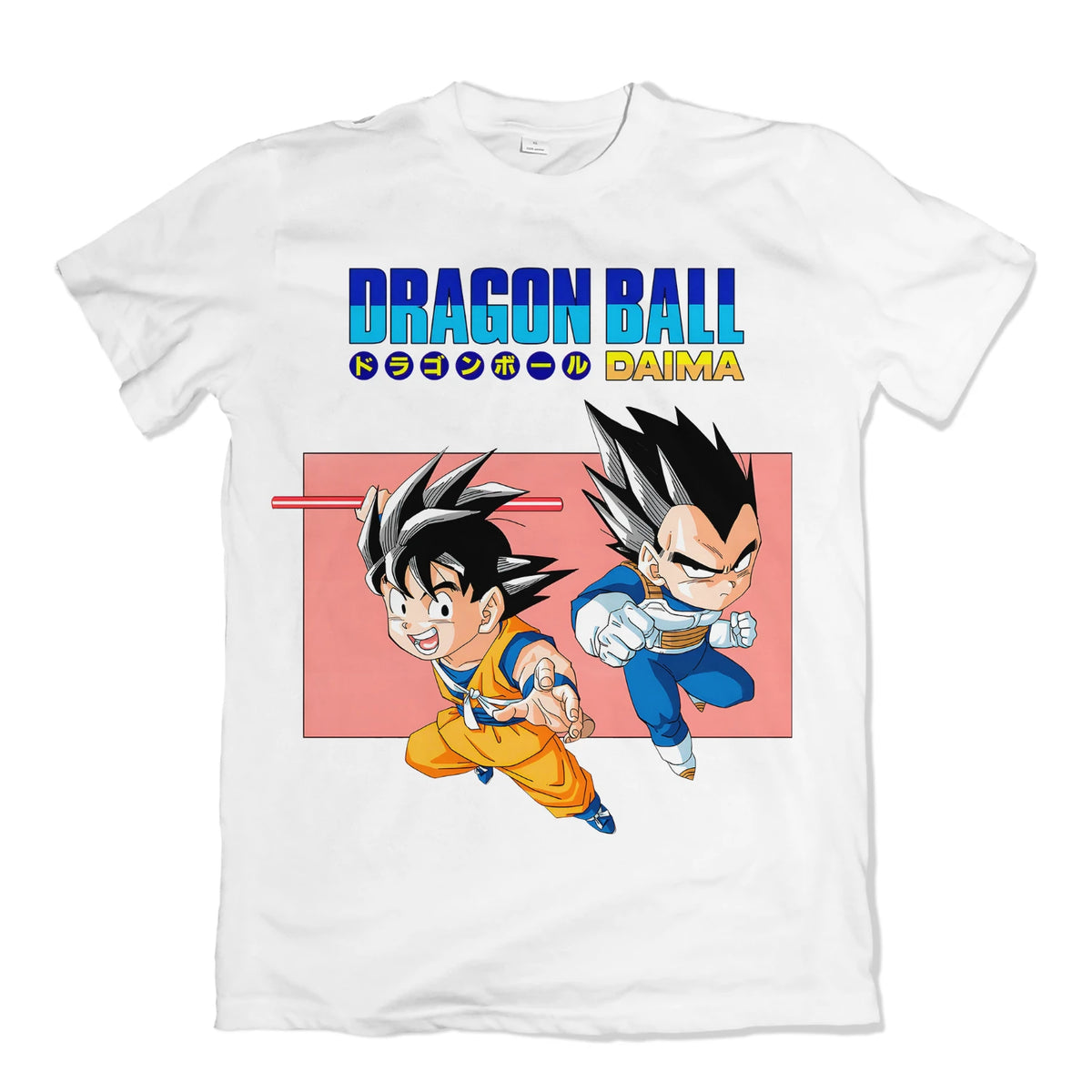 Camiseta Dragon Ball Daima Goku e Vegeta Crianças Dry-Fit Premium Unissex