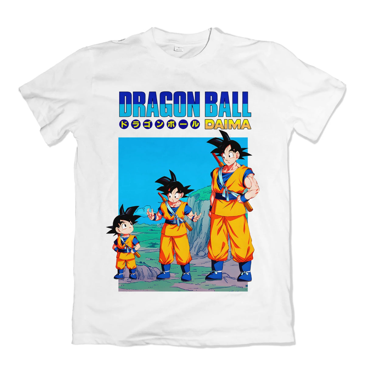 Camiseta Dragon Ball Daima Goku Idades Dry-Fit Premium Unissex