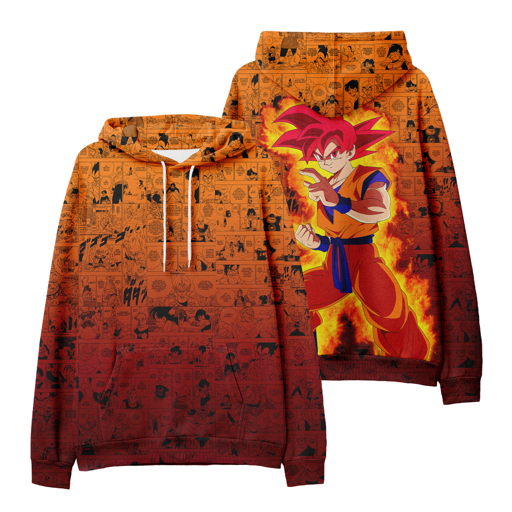 Moletom Dragon Ball Goku Super Saiyajin God Premium Unissex