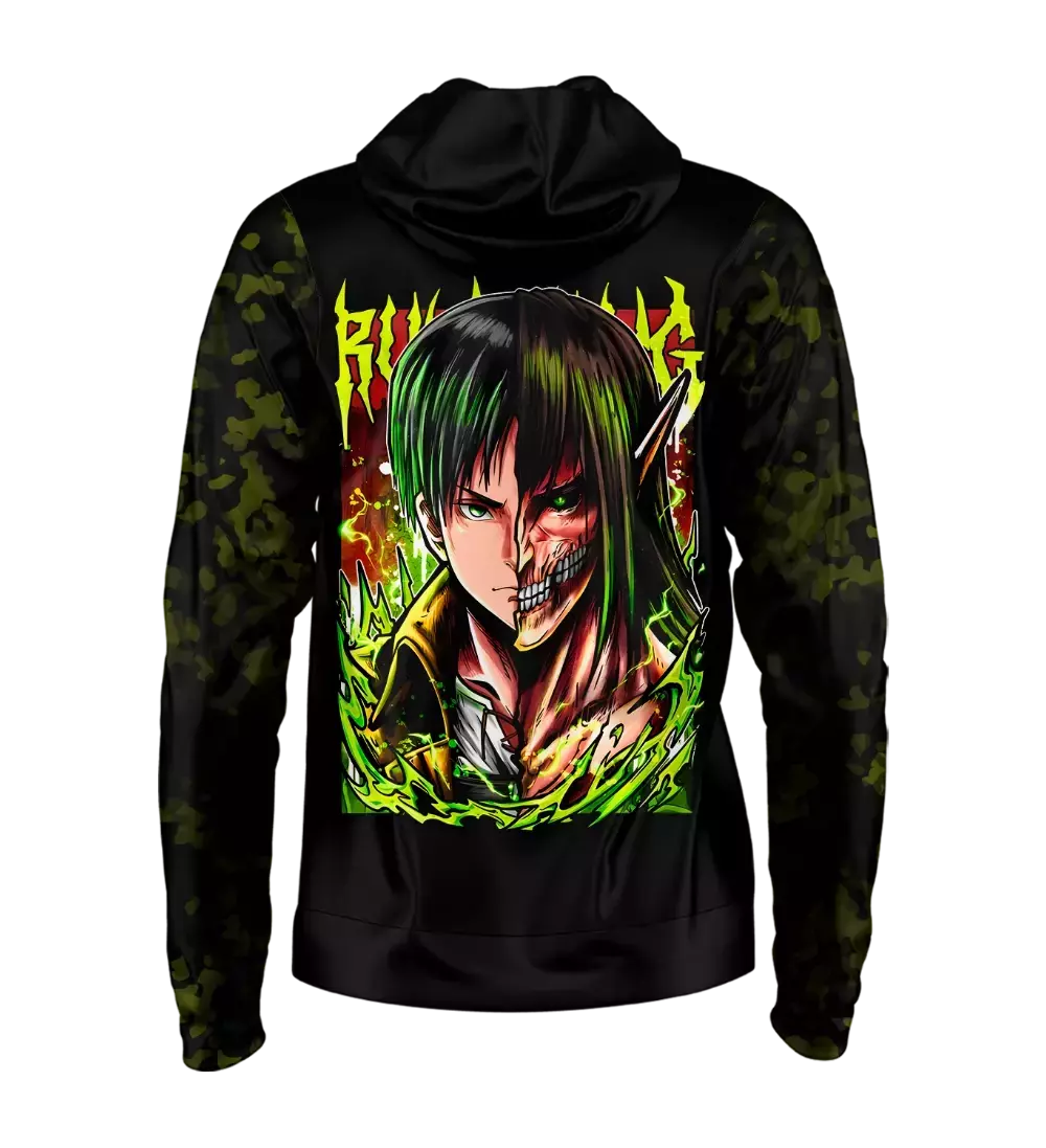 Moletom Attack on Titan Titã e Eren Premium Unissex