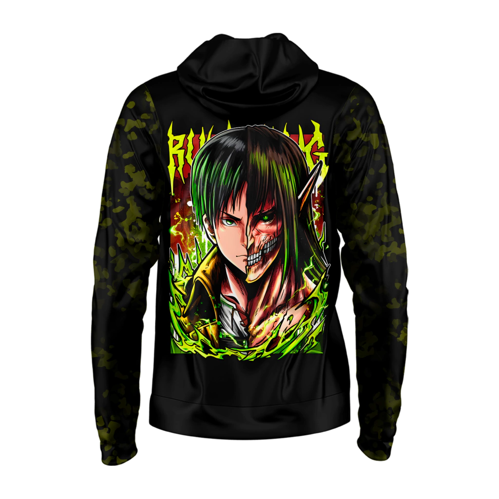 Moletom Attack on Titan Titã e Eren Premium Unissex