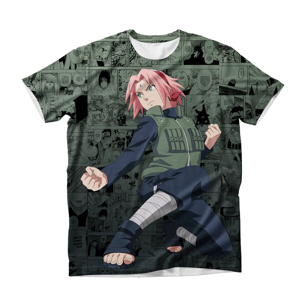 Camiseta Naruto Ninja Green Guerra Ninja Dry-Fit Premium Unissex