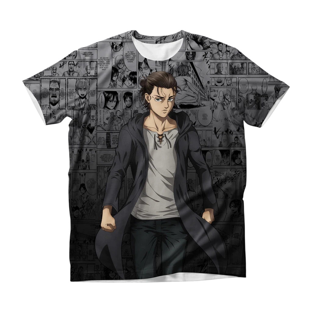 Camiseta Attack on Titan Eren Yeager Dry-Fit Premium Unissex