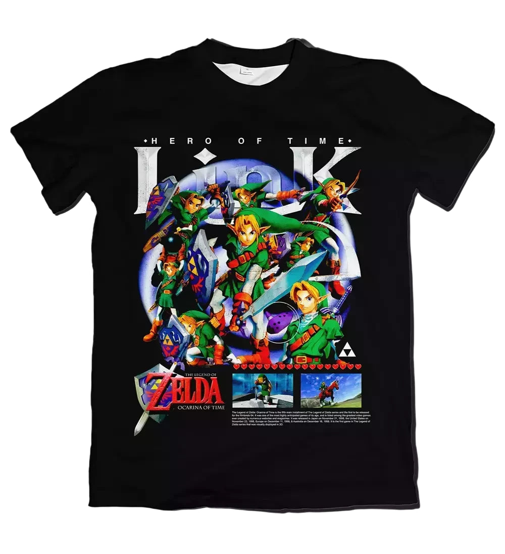 Camiseta Retrô Ocarina of Time Dry-Fit Premium Unissex