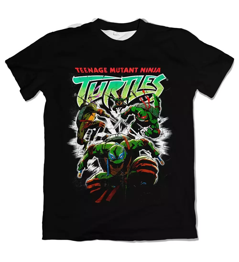 Camiseta Retrô Tartarugas Ninja Dry-Fit Premium Unissex