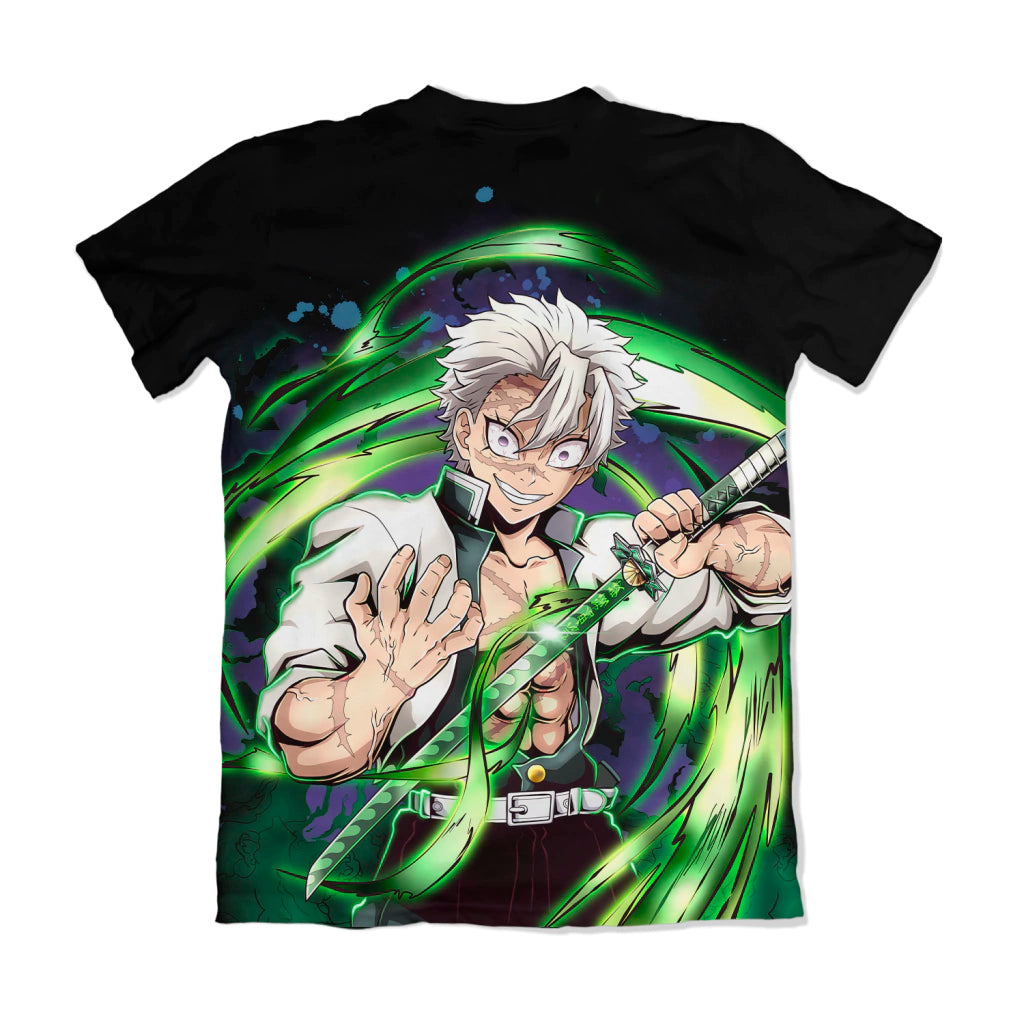 Camiseta Demon Slayer Sanemi Shinazugawa Dry-Fit Premium Unissex