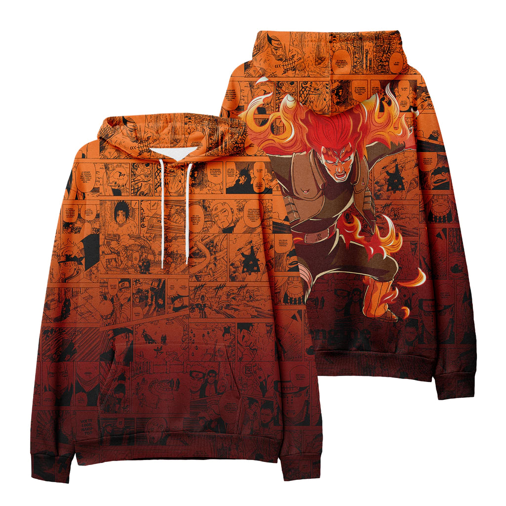Moletom Naruto Ninja Orange Red Beast Premium Unissex