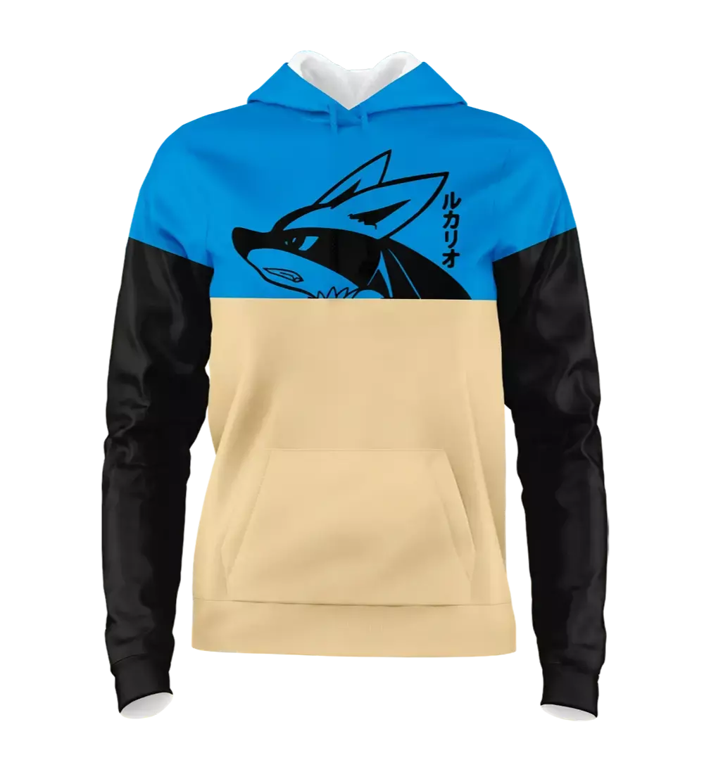 Moletom Pokémon Lucario Tricolor Premium Unissex