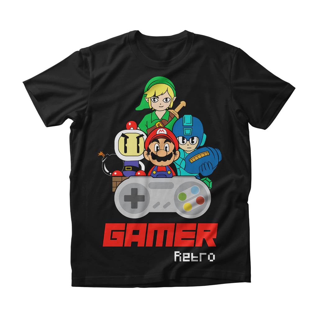 Camiseta Super Mario Gamer Retro Dry-Fit Premium Unissex