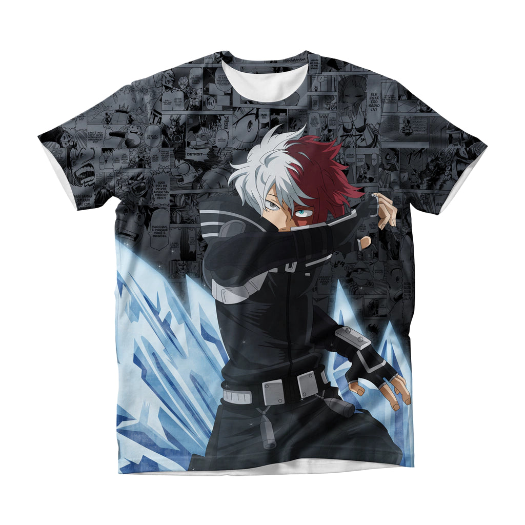 Camiseta My Hero Academia Shoto Todoroki Ice Dry-Fit Premium Unissex