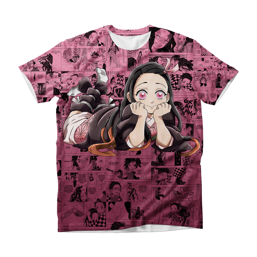 Camiseta Demon Slayer Nezuko Kamado Kawaii Dry-Fit Premium Unissex