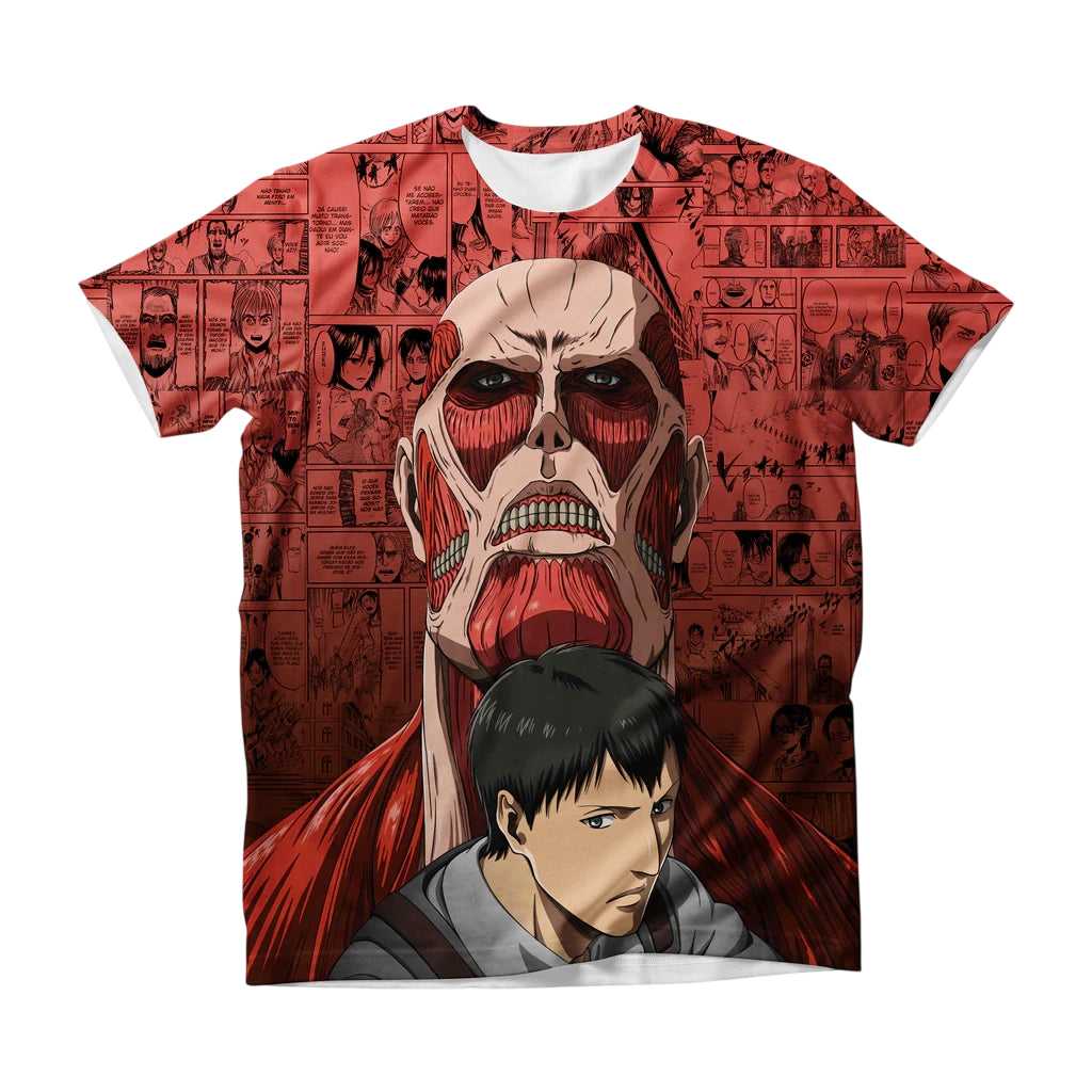 Camiseta Attack on Titan Bertholdt Hoover Titã Colossal