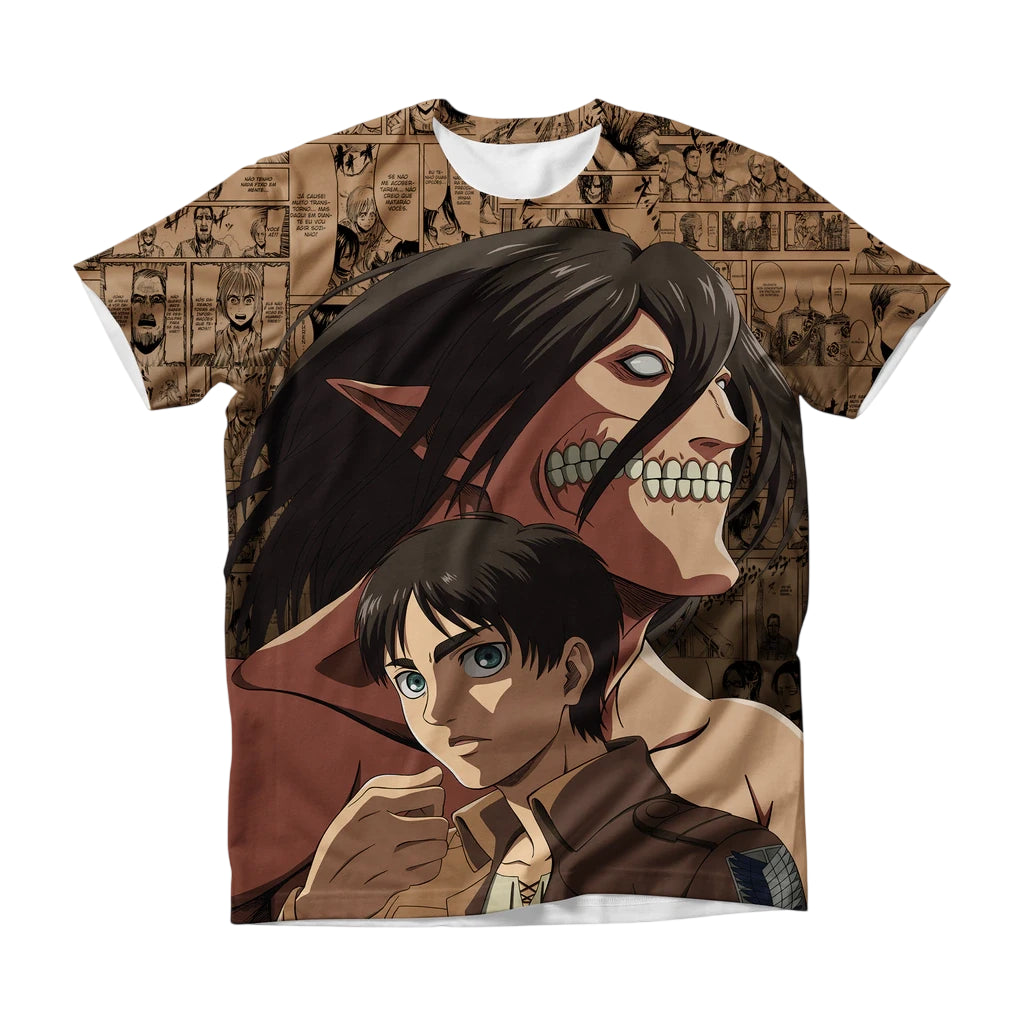 Camiseta Attack on Titan Eren Yeager Titã de Ataque 2 Dry-Fit Premium Unissex
