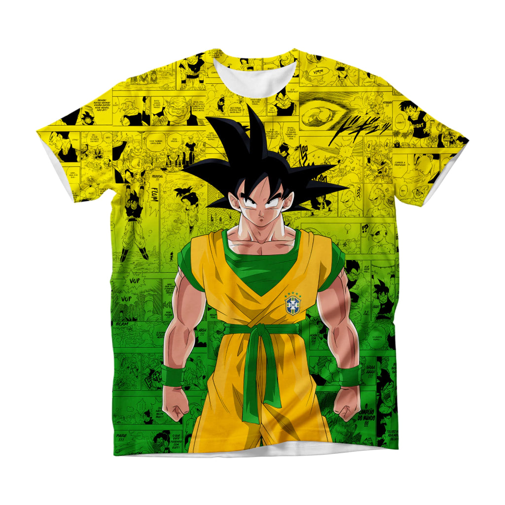 Camiseta Dragon Ball Guerreiro Brasil Dry-Fit Premium Unissex