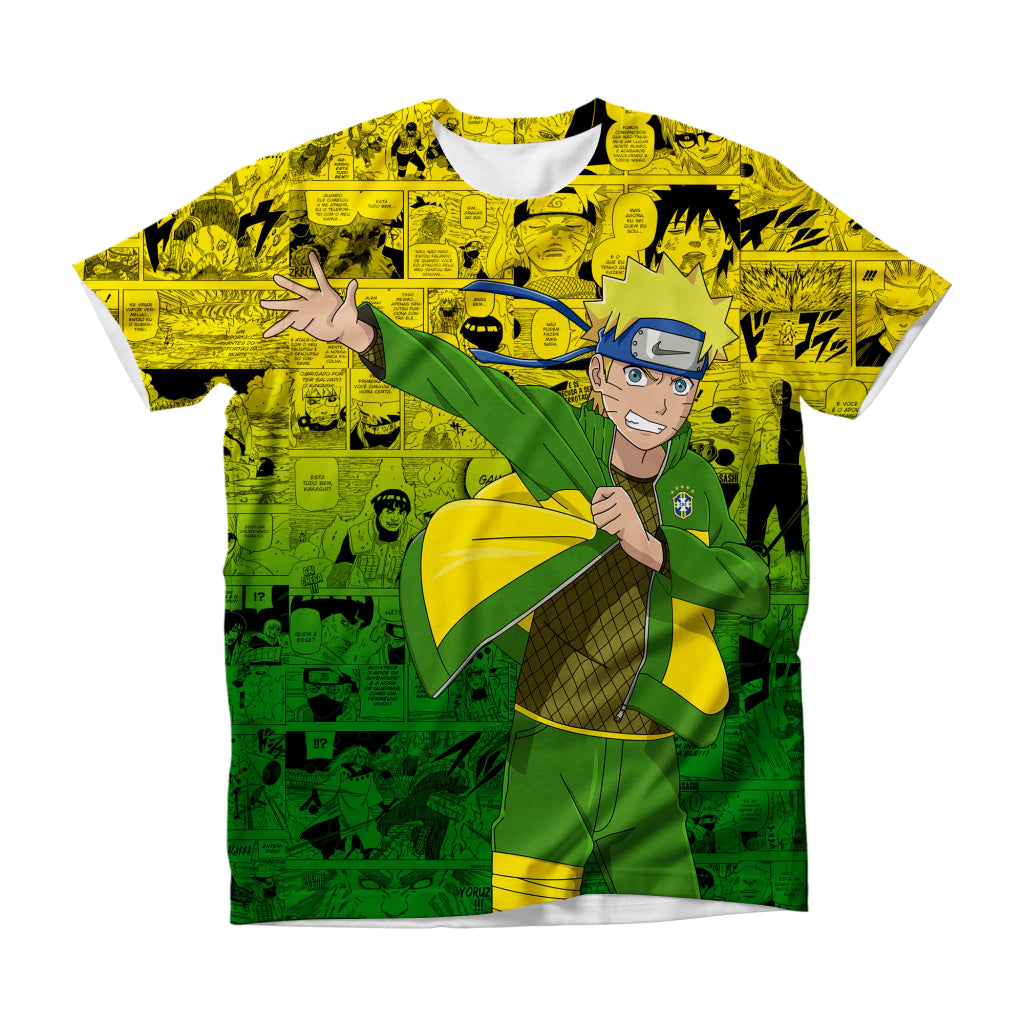 Camiseta Naruto Ninja Brasil Modelo 4 Dry-Fit Premium Unissex