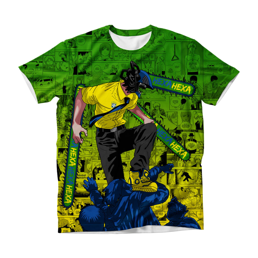 Camiseta Chainsaw Man Brasil Dry-Fit Premium Unissex
