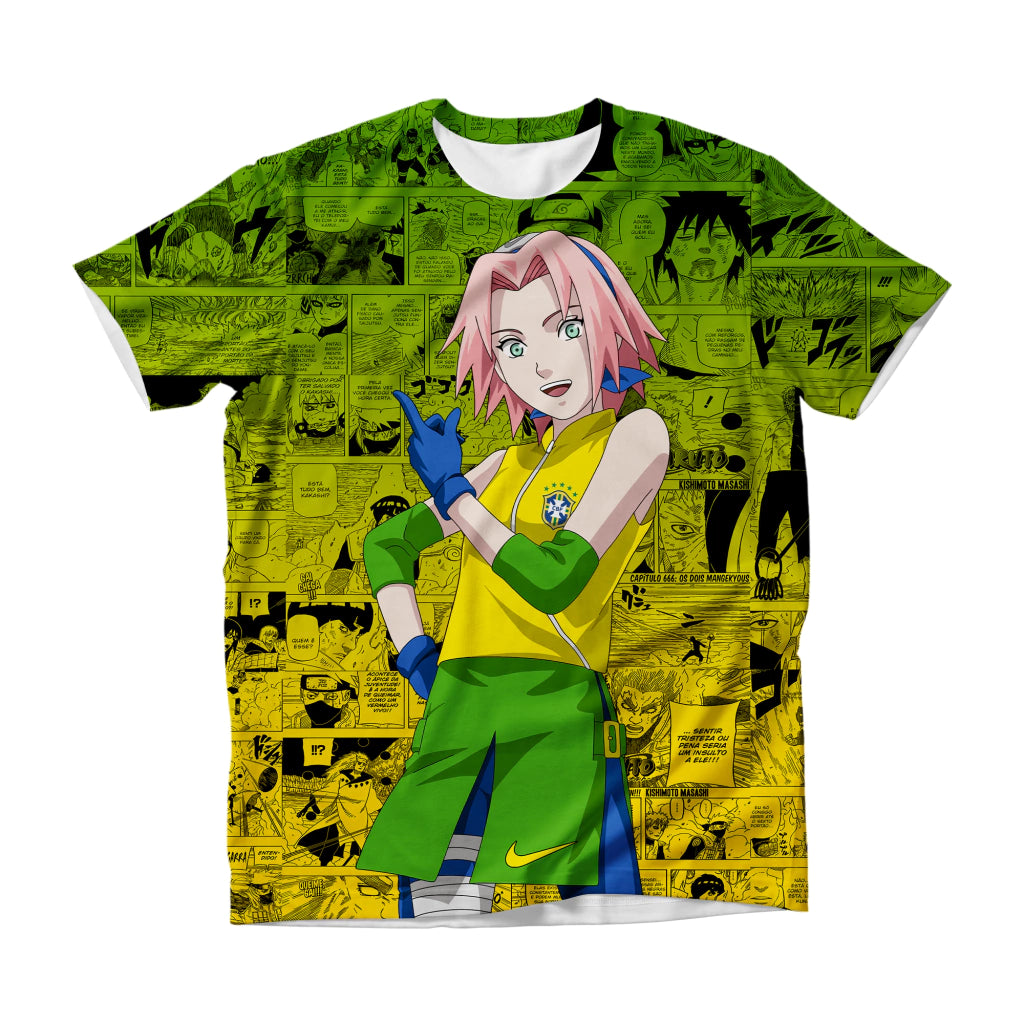 Camiseta Naruto Kunoichi Brasil Modelo 2 Dry-Fit Premium Unissex