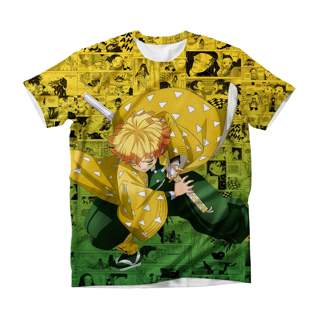 Camiseta Demon Slayer Zenitsu Agatsuma Brasil Dry-Fit Premium Unissex