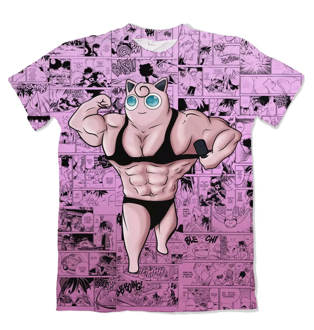 Camiseta Pokémon Jigglypuff Bombada Dry-Fit Premium Unissex