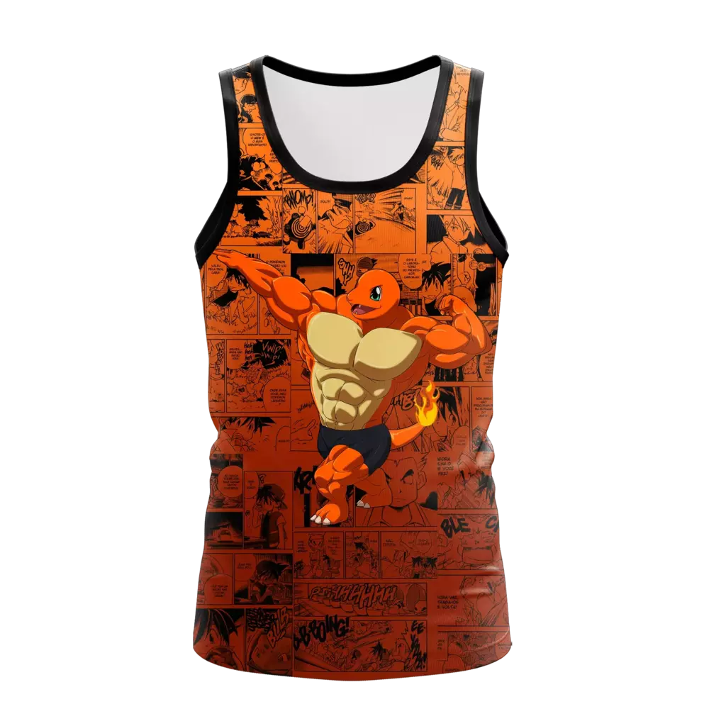 Regata Pokémon Charmander Bombado Dry-Fit Premium Unissex