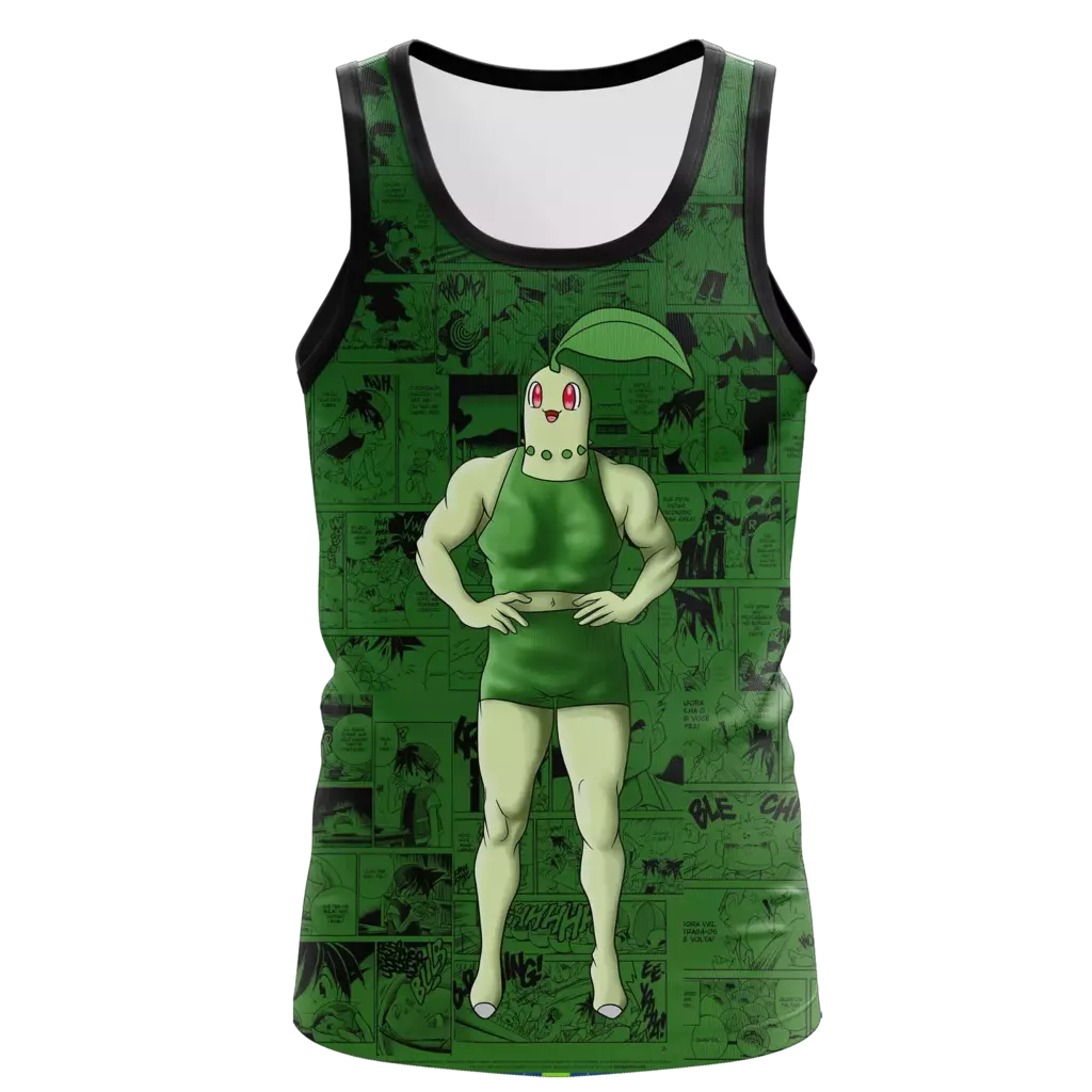 Regata Pokémon Chikorita Bombada Dry-Fit Premium Unissex