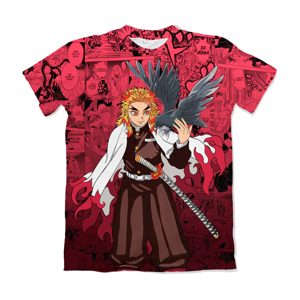 Camiseta Demon Slayer Rengoku 2 Dry-Fit Premium Unissex