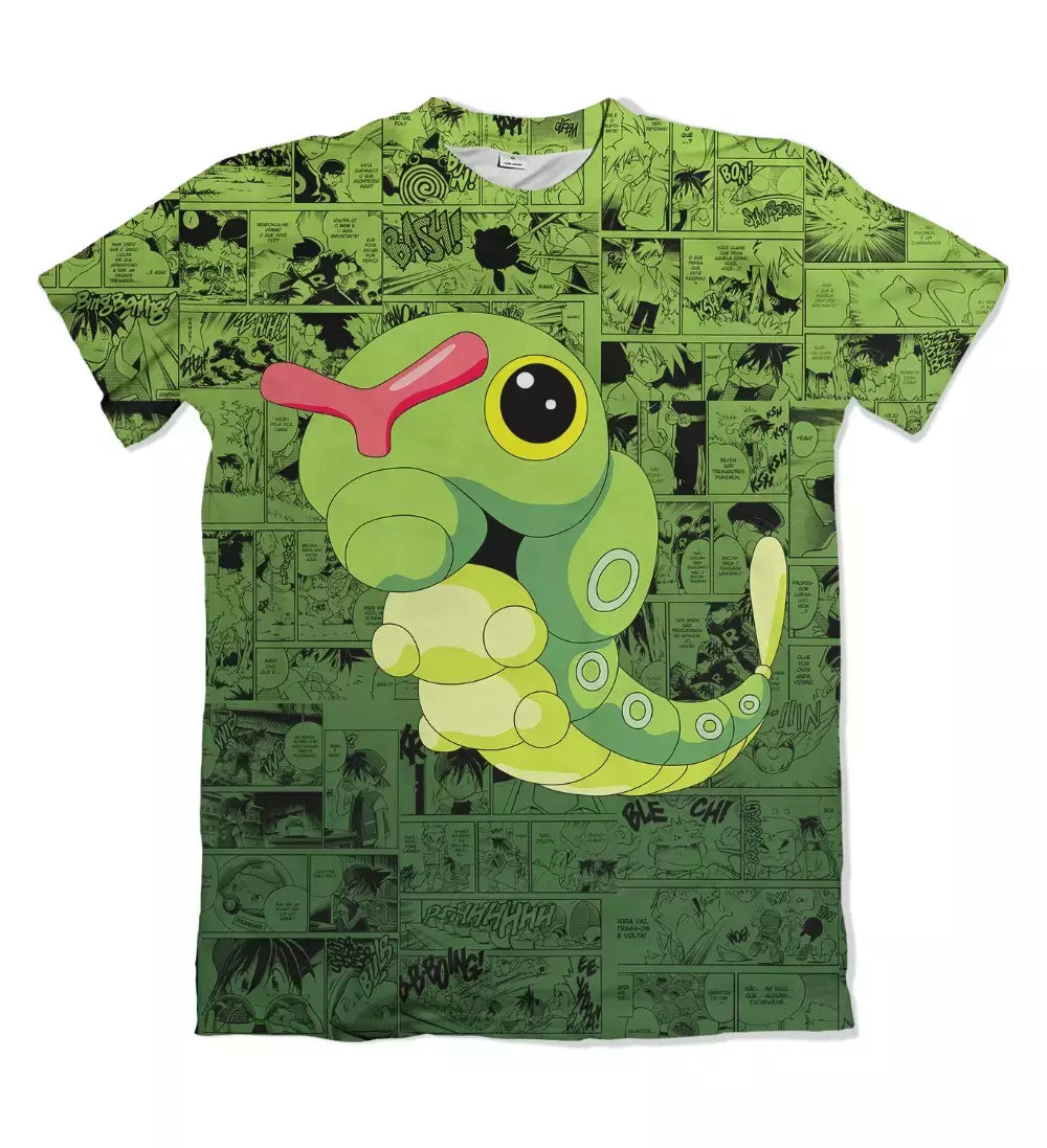 Camiseta Pokémon Caterpie Dry-Fit Premium Unissex