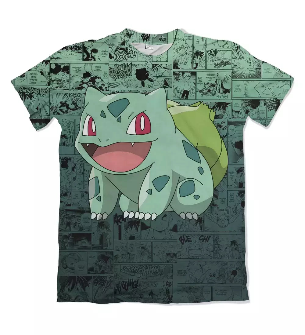 Camiseta Pokémon Bulbassauro Dry-Fit Premium Unissex