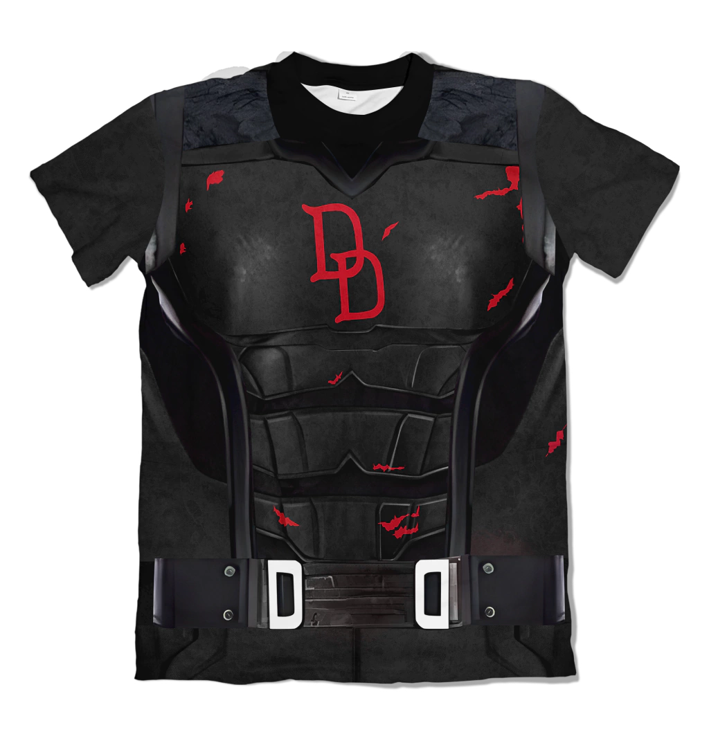 Camiseta Marvel Uniforme Demolidor Renascido Shadowlands Dry-Fit Premium Unissex