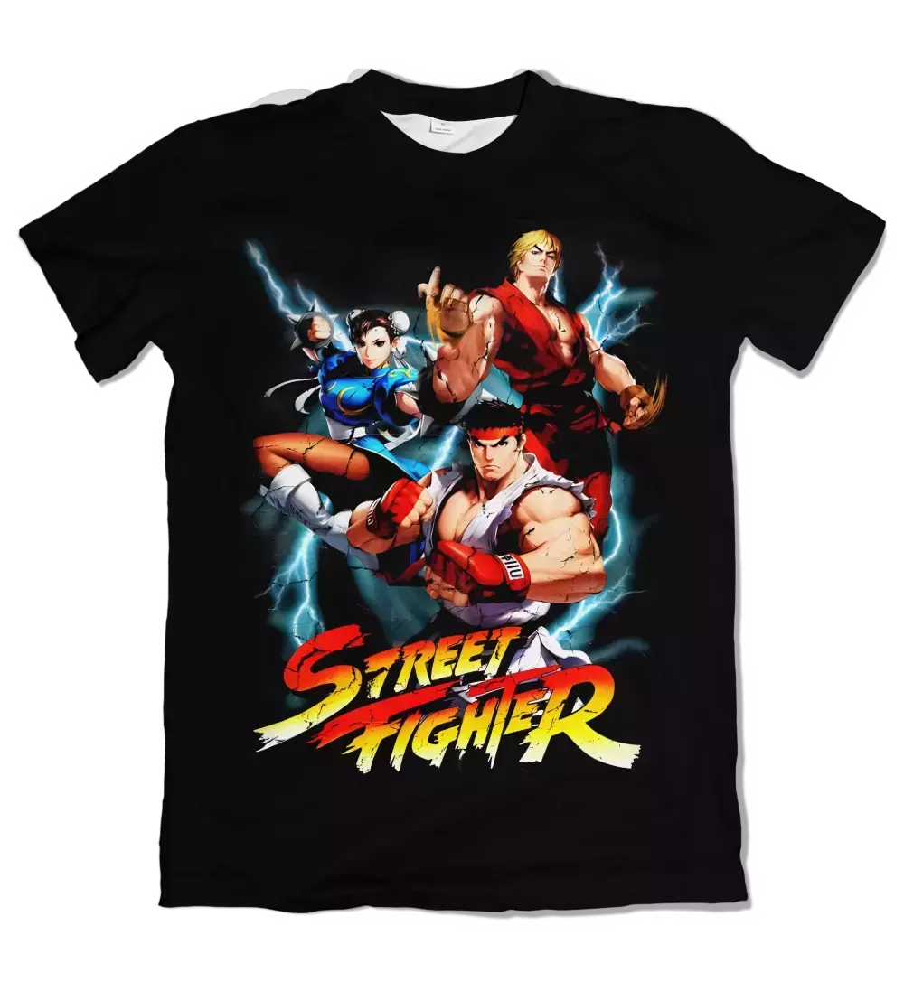 Camiseta Retrô Street Fighter Dry-Fit Premium Unissex