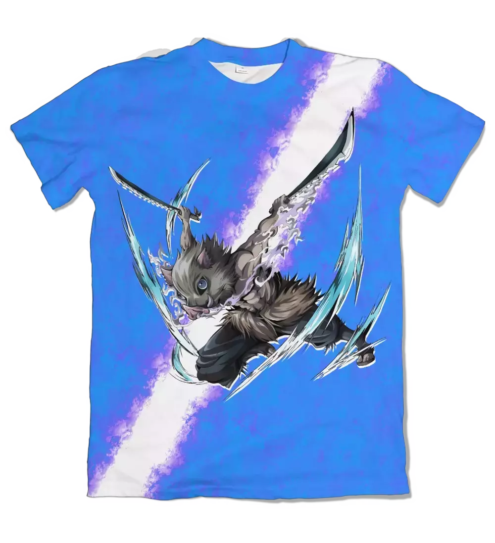 Camiseta Demon Slayer Inosuke Faixa Dry-Fit Premium Unissex