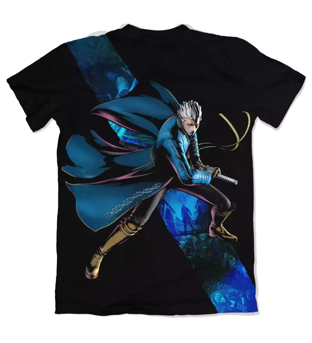 Camiseta Devil May Cry Vergil Faixa Dry-Fit Premium Unissex