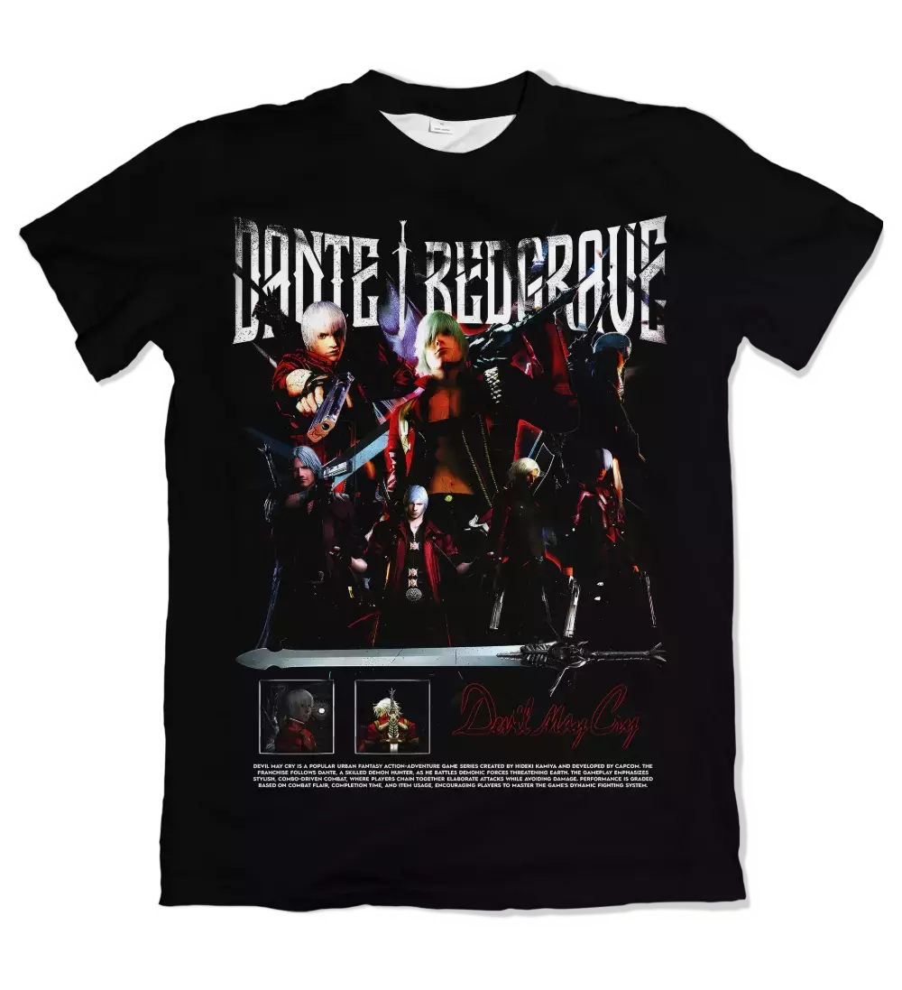 Camiseta Devil May Cry RETRO Dante Dry-Fit Premium Unissex