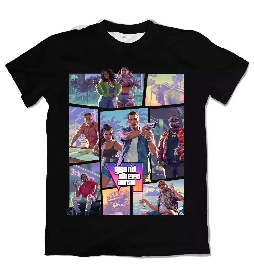 Camiseta GTA Cover Art Dry-Fit Premium Unissex