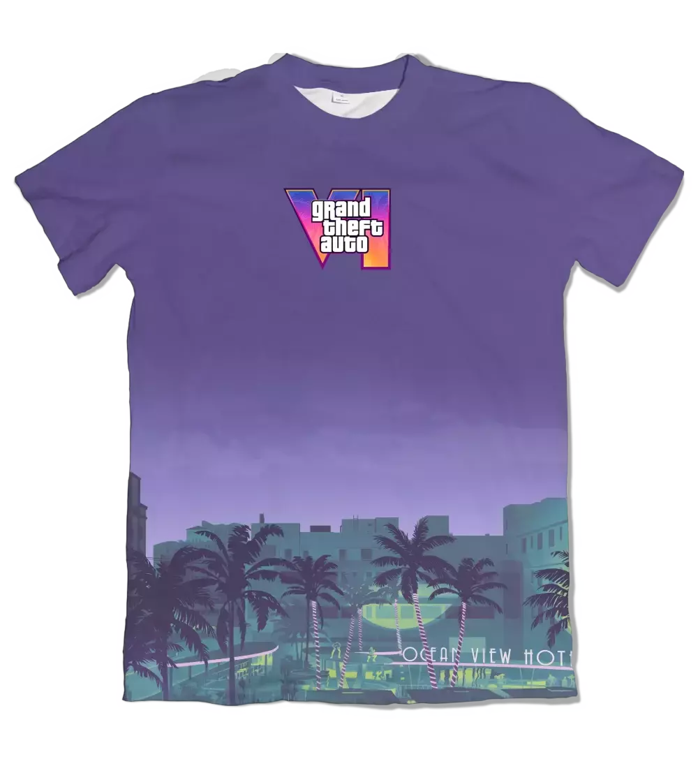 Camiseta GTA Full Print Logo Dry-Fit Premium Unissex