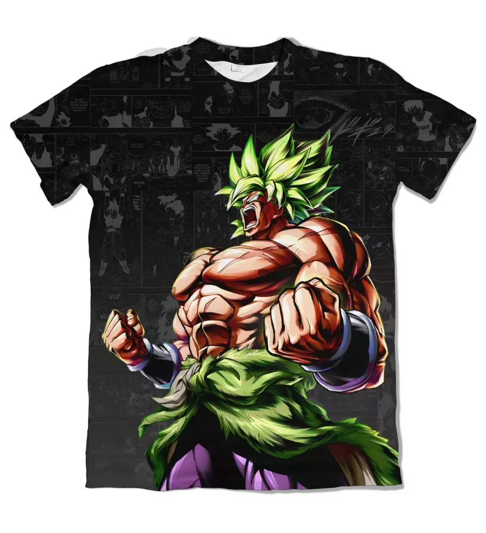 Camiseta Dragon Ball Guerreiros -Mangá Black- 3 Dry-Fit Premium Unissex
