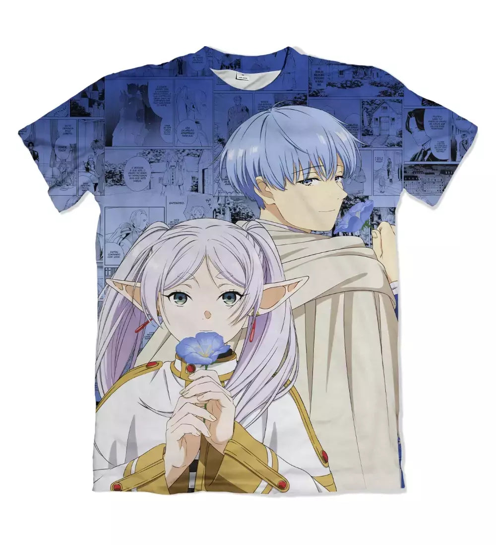 Camiseta Frieren -Mangá- Frieren e Himmel Dry-Fit Premium Unissex