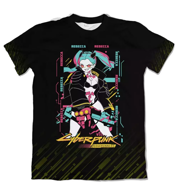 Camiseta Cyberpunk 2077 Cyberpunk Rebecca Dry-Fit Premium Unissex