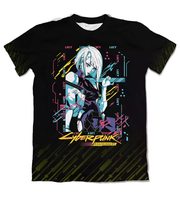 Camiseta Cyberpunk 2077 Cyberpunk Lucy Dry-Fit Premium Unissex