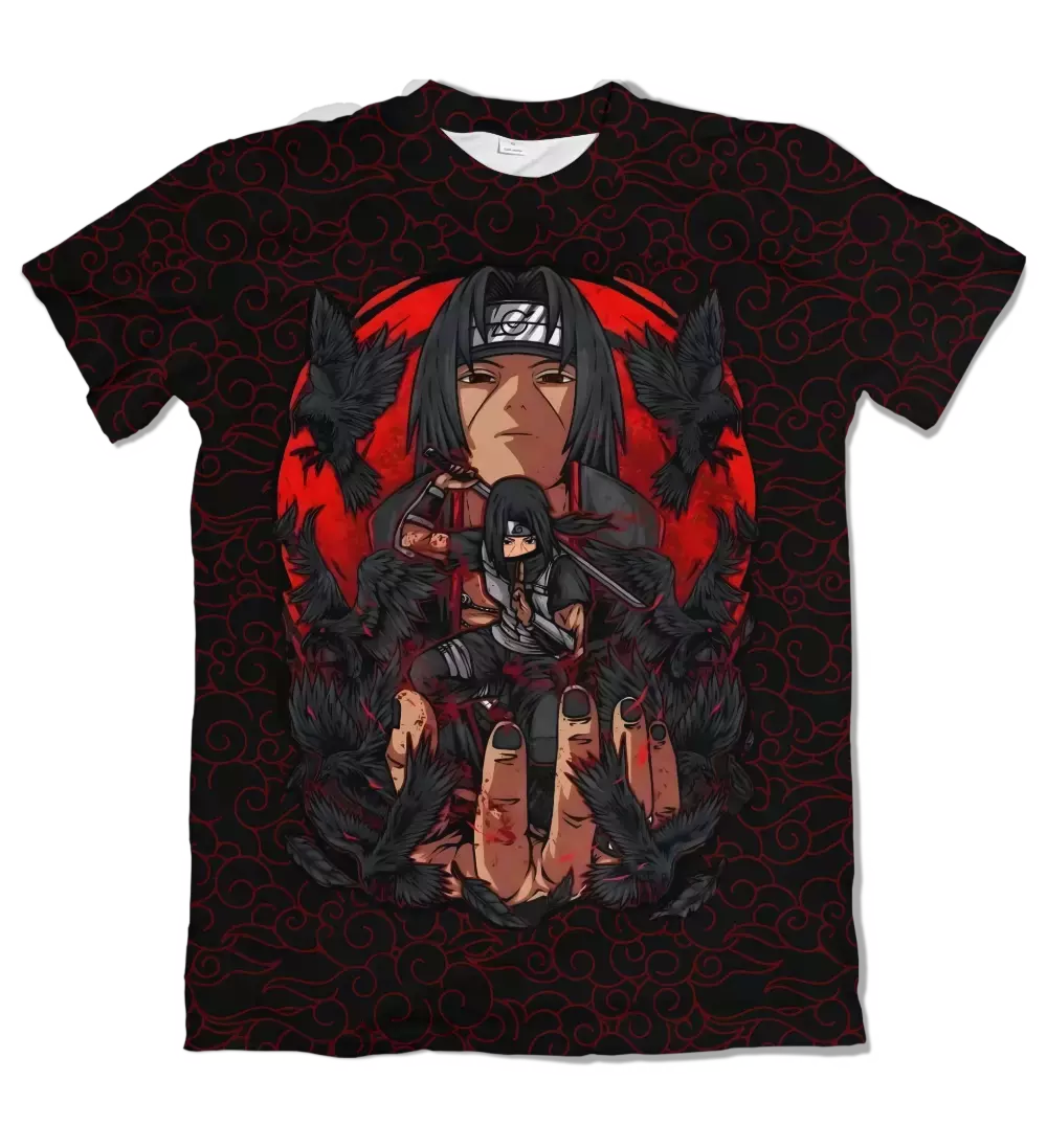 Camiseta Naruto Textura Crow Dry-Fit Premium Unissex