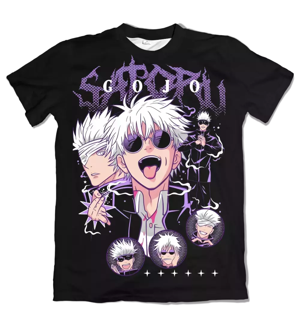 Camiseta Jujutsu Kaisen Satoru Gojo Style Dry-Fit Premium Unissex
