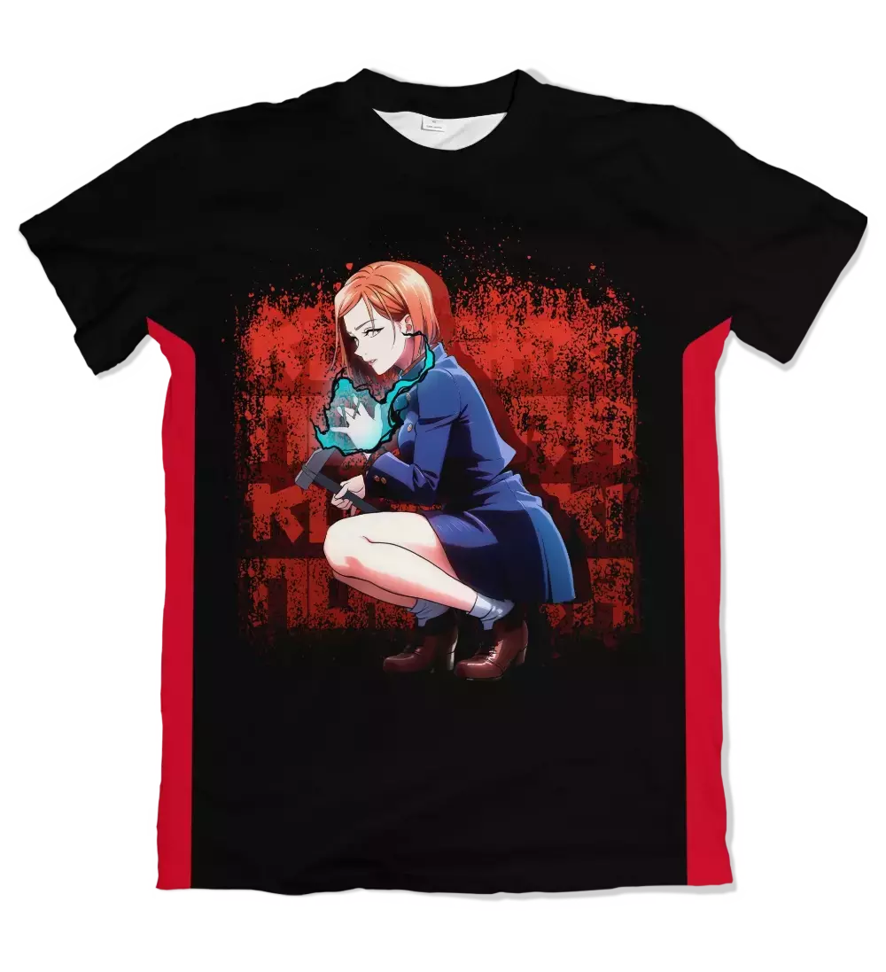 Camiseta Jujutsu Kaisen Nobara Faixa Lateral Dry-Fit Premium Unissex