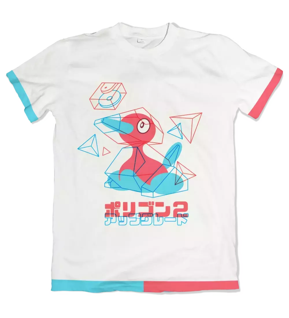 Camiseta Pokémon Porygon 2 Bicolor Dry-Fit Premium Unissex