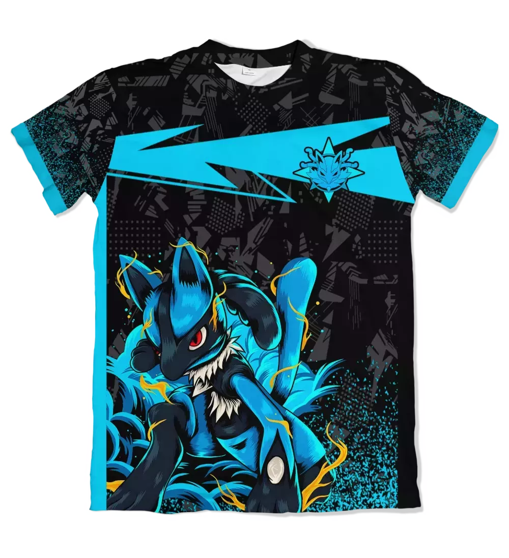 Camiseta Pokémon Uniforme Time Lucario Dry-Fit Premium Unissex