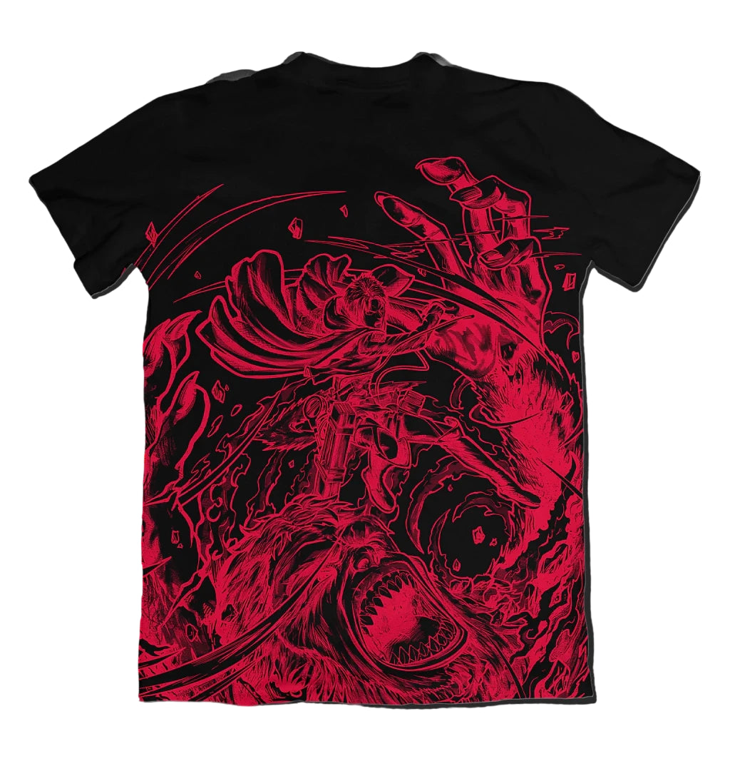 Camiseta Attack on Titan Ink Style Dry-Fit Premium Unissex