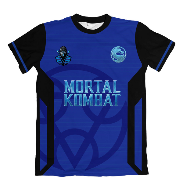 Camiseta Mortal Kombat Sub-Zero Edition (Nome e Número Personalizável) Dry-Fit Premium Unissex