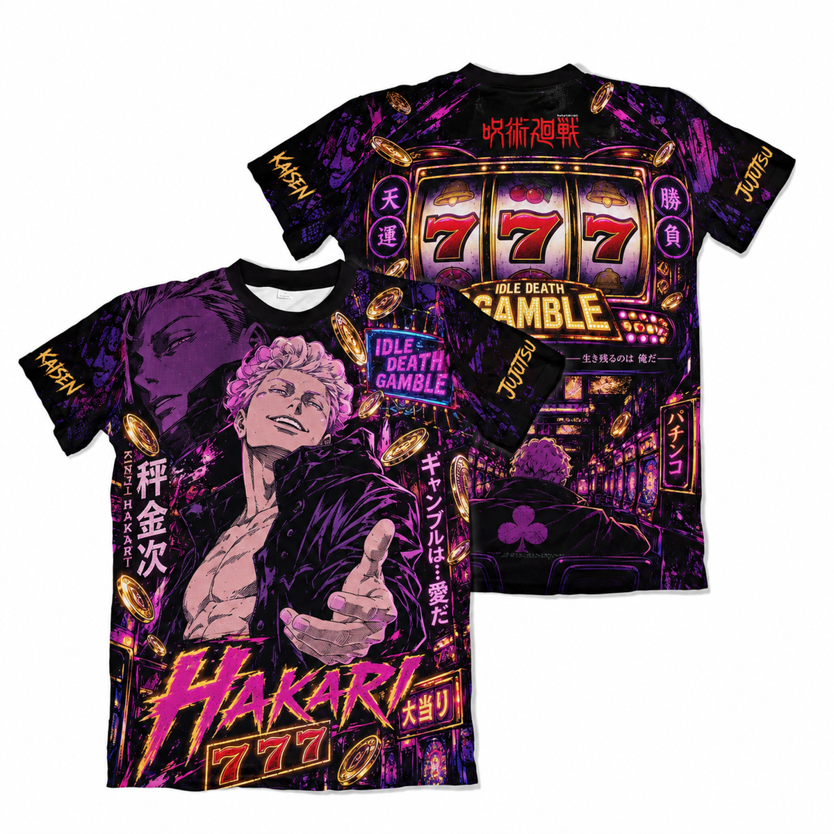 Camiseta Jujutsu Kaisen Hakari Jogo do Abate Dry-Fit Premium Unissex