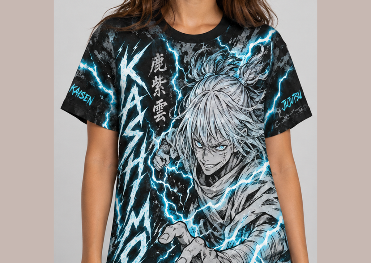 Camiseta Jujutsu Kaisen Kashimo Jogo do Abate Dry-Fit Premium Unissex — modelo frente